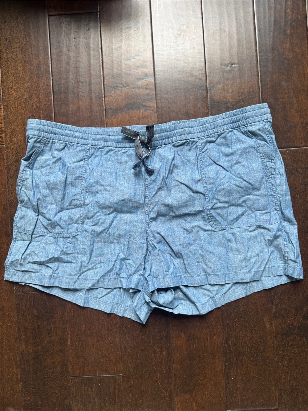 J. Crew Light Blue Chambray Drawstring Women's Shorts NWT 3X